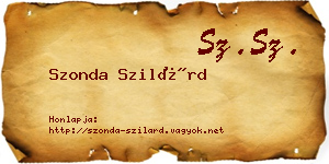 Szonda Szilárd névjegykártya